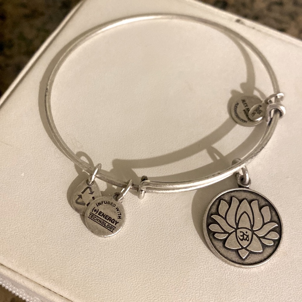 Alex and Ani Silver Lotus Bracelet